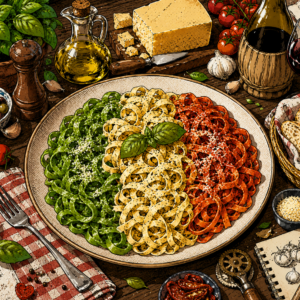 Pasta fresca tricolore